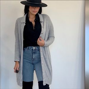 Nordstrom Distressed Fryed Hems Long Cardigan Sweater